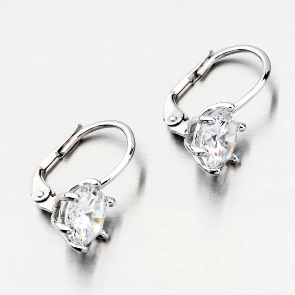 Náušnice z bílého zlata se zirkonem 10938B-NK-ZIR