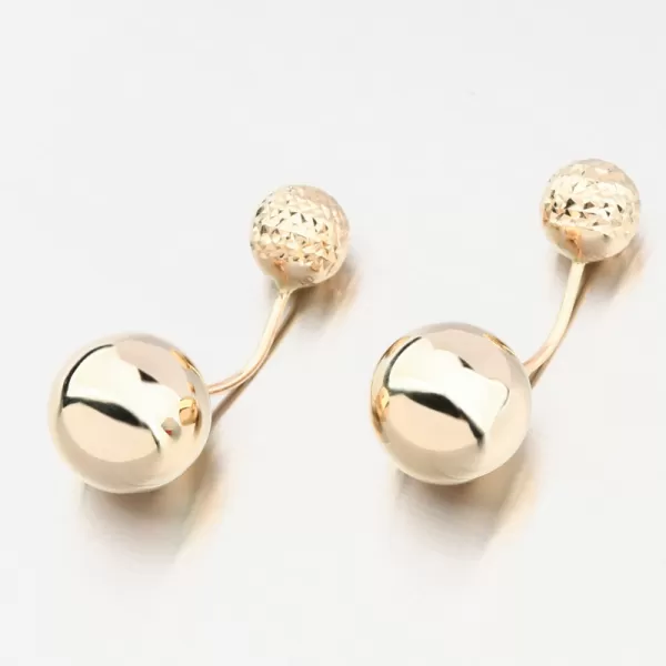 Zlaté náušnice koule záušnice 12R-750