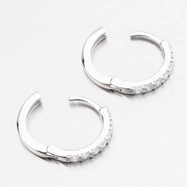 Stříbrné kruhy se zirkony PKL-2277