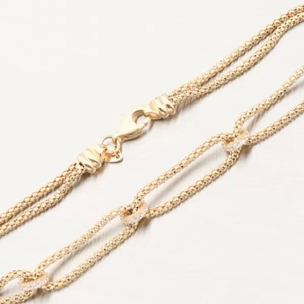 Zlatý náramek se zirkony 144P-141216