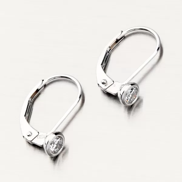 Náušnice z bílého zlata se zirkonem 52DZ-8007B-KL-ZIR