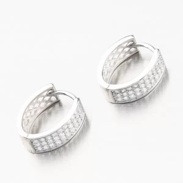 Stříbrné kruhy se zirkony PKL-2199