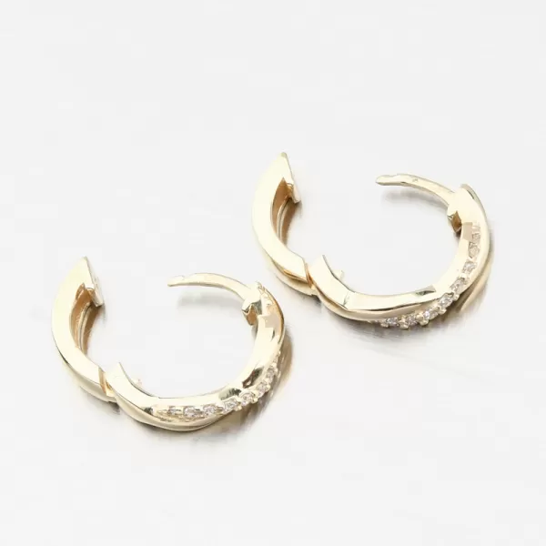 Zlaté náušnice kruhy se zirkony DZF4104-ZL-ZIR