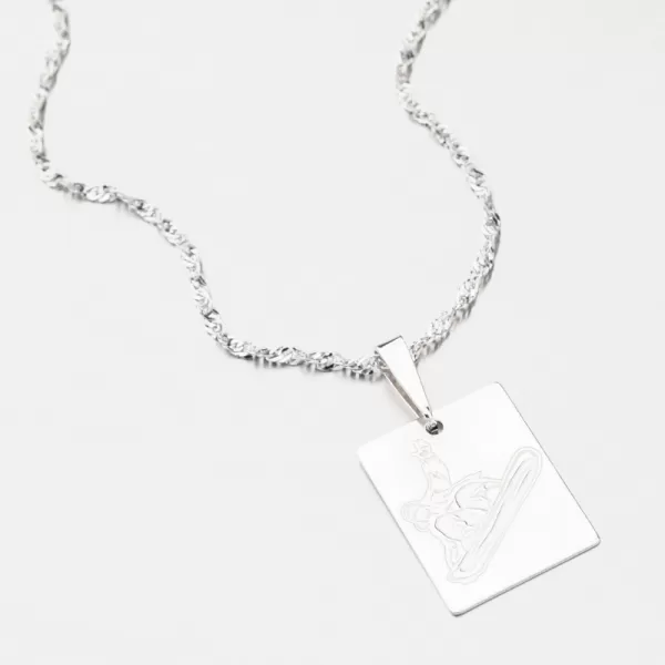 Stříbrný přívěsek snowboard PAMŠ-130750-Ag