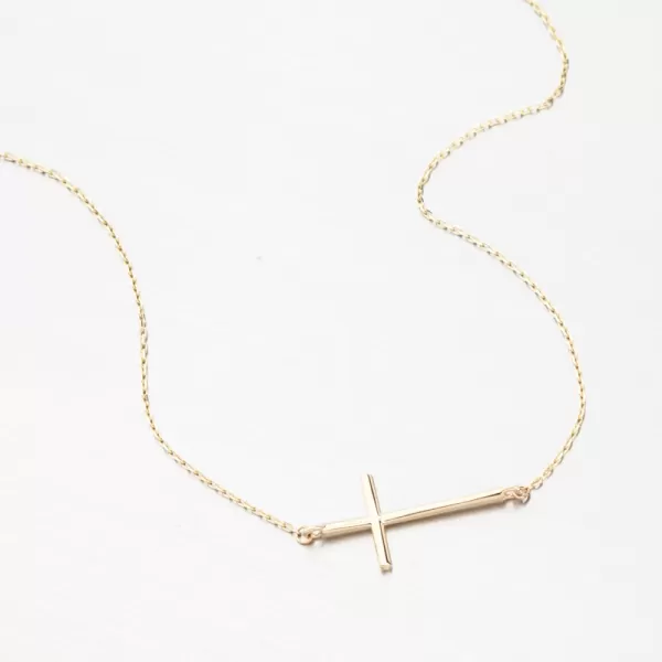 Náhrdelník s křížem - zlato 585 GCA15-006