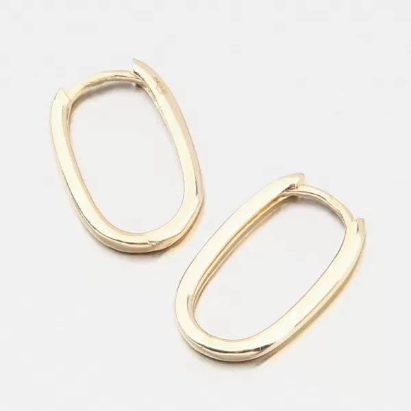 Zlaté oválné náušnice 12R-748