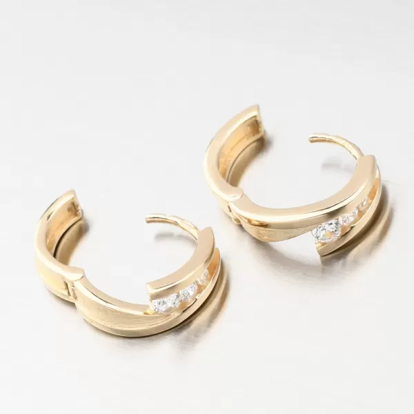 Zlaté kroužky se zirkony DZ1794-ZL-ZIR