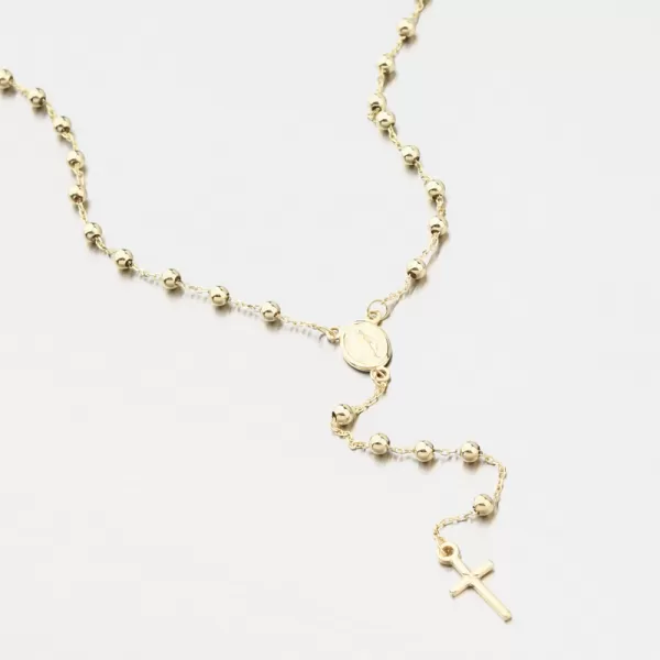 Zlatý růženec s Madonkou a křížkem 15R-039