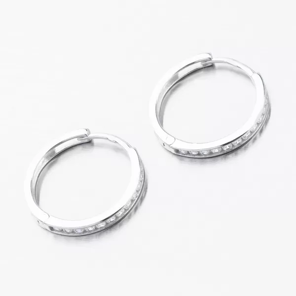 Zlaté kroužky se zirkony 16 mm 42-32584