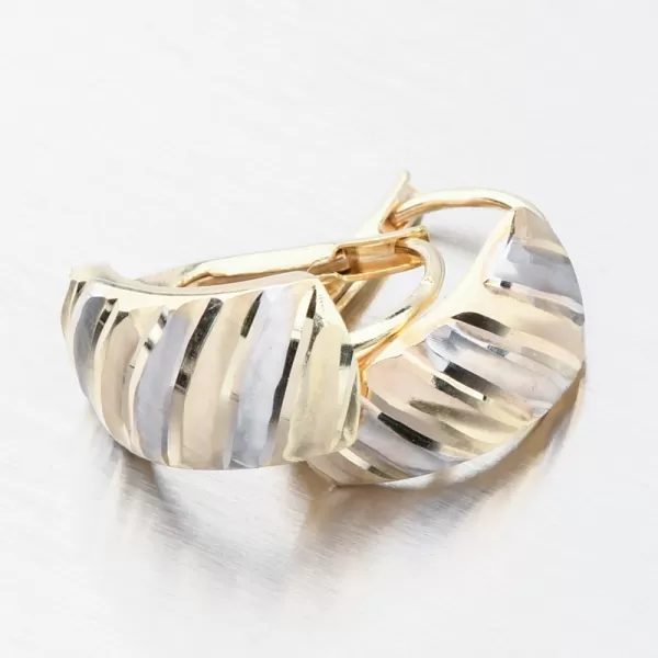 Zlaté náušnice gravírované 42-32563