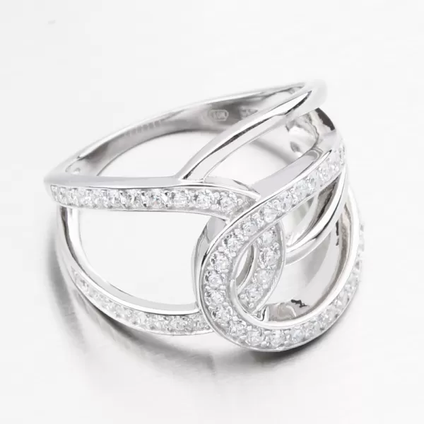 Stříbrný prsten se zirkony PKL-1063