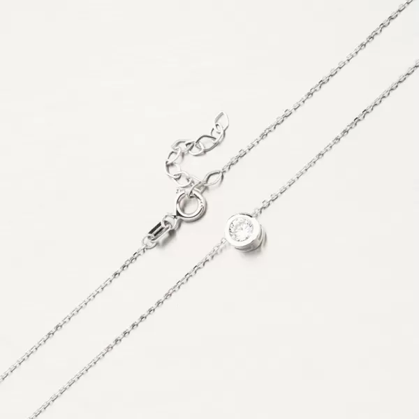 Náhrdelník z bílého zlata se zirkonem 169P-152360