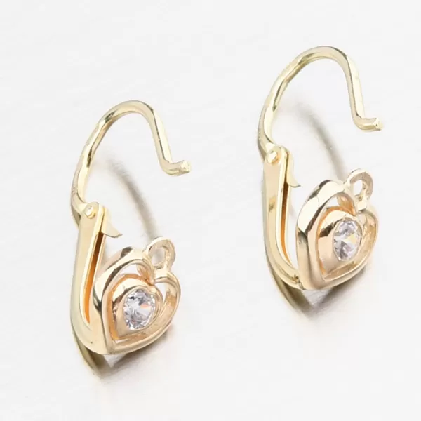 Zlaté náušnice se zirkony 52DN-2752ZB