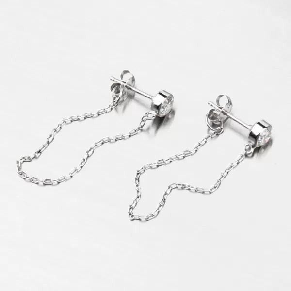 Náušnice z bílého zlata pecky se zirkonem 52GZ-5025-B