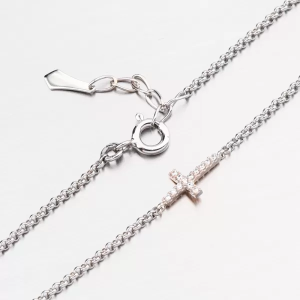 Zlatý náramek s křížkem DZF5832-BCV-ZIR