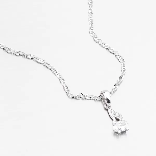 Zlatý přívěsek se zirkony 43-22058