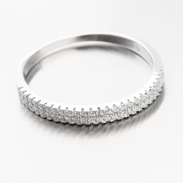 Stříbrný prsten se zirkony GST-11349