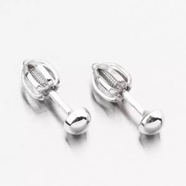 Náušnice z bílého zlata pecky DZ5004B