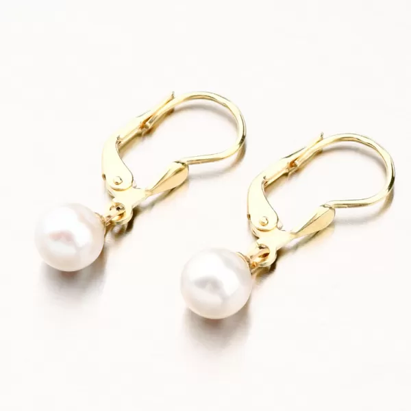 Zlaté náušnice s perlou 52GZ-3016Z-KL