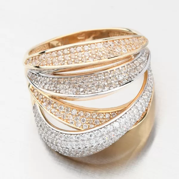 Dámský prsten žluté zlato 585 zirkon 11R-372