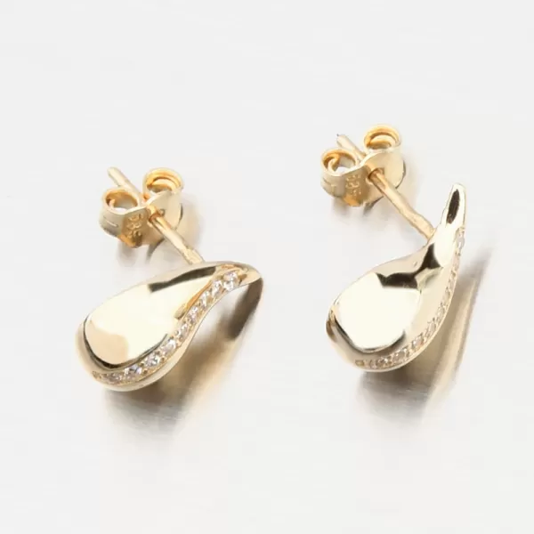 Zlaté pecky se zirkony 12R-751