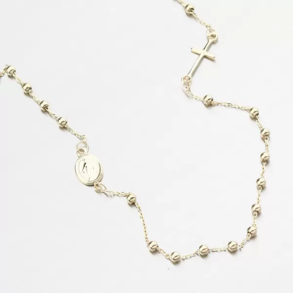 Zlatý růženec s Madonkou a křížkem 15R-053