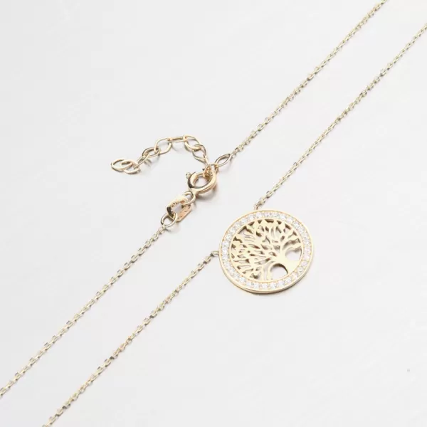 Zlatý náhrdelník strom života se zirkony 55GZ-5021-ZL