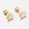 Náušnice pecky se zirkony - zlato 585 GCA12-011