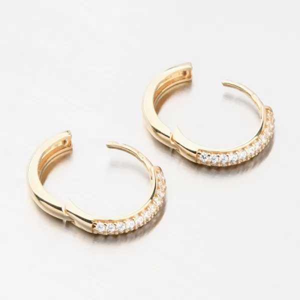 Zlaté kruhy se zirkony 12R-733