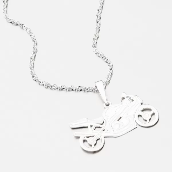 Stříbrný přívěsek motorka PAMŠ-130033-Ag