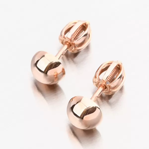 Náušnice z růžového zlata pecky DZ5006CV