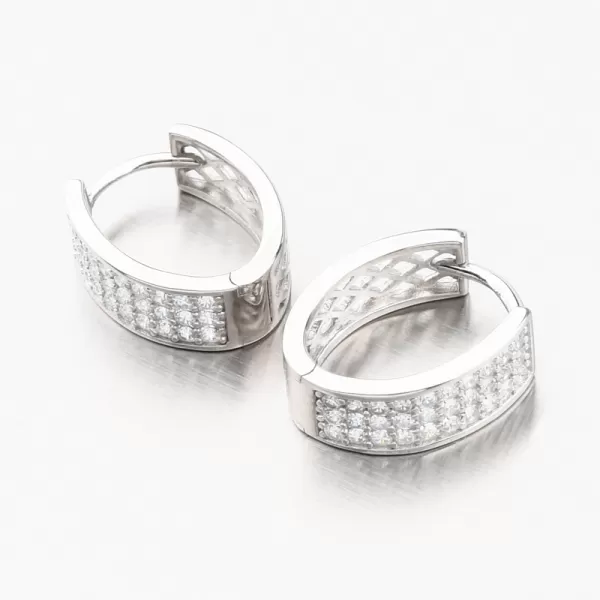 Stříbrné kruhy se zirkony PKL-2199