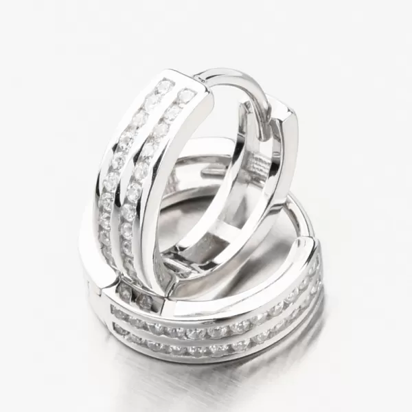 Stříbrné kruhy se zirkony PKL-2179