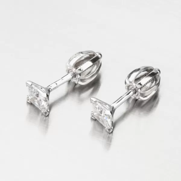 Náušnice z bílého zlata pecky se zirkonem 52GZ-5022-B
