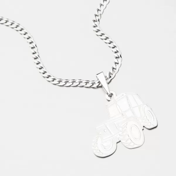 Stříbrný přívěsek traktor PAMŠ-130788-Ag