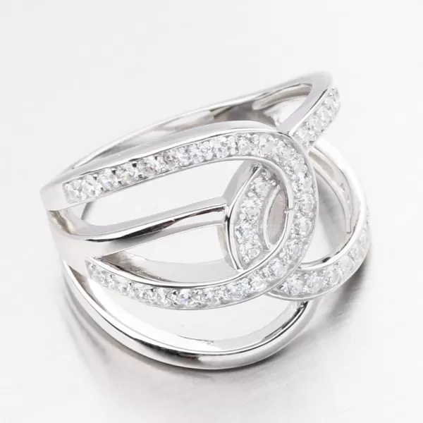 Stříbrný prsten se zirkony PKL-1063