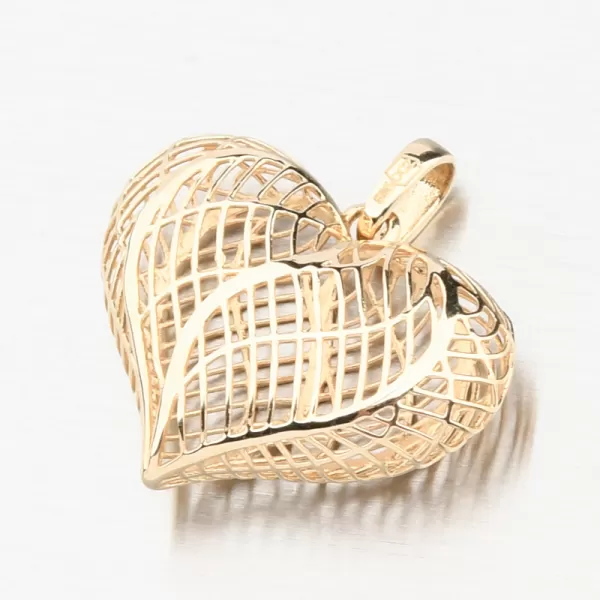 Zlatý přívěsek srdce filigrán 13R-427