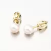 Zlaté náušnice pecky s perlou 52GZ-3005Z-SR