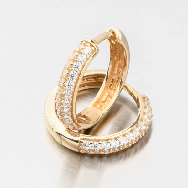 Zlaté kruhy se zirkony 12R-733