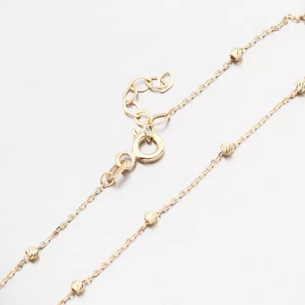 Zlatý náramek s kuličkami 14R-032