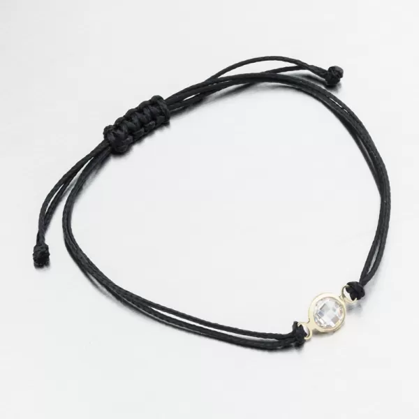 Šňůrkový náramek se zlatým přívěskem LT14-014-ZL-BIL