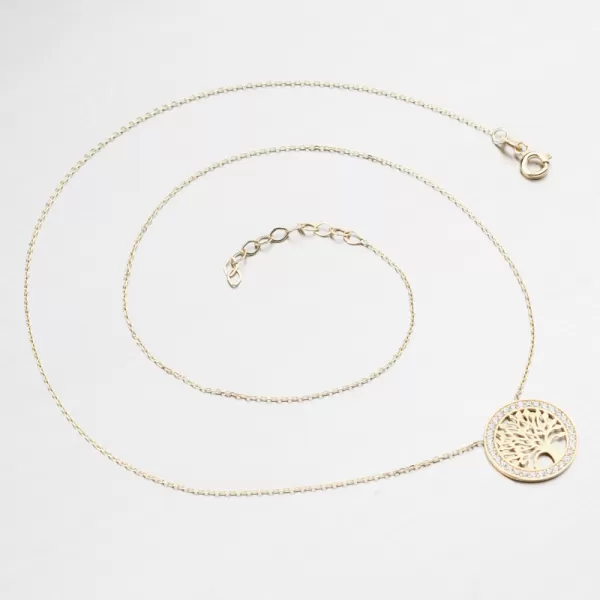 Zlatý náhrdelník strom života se zirkony 55GZ-5021-ZL