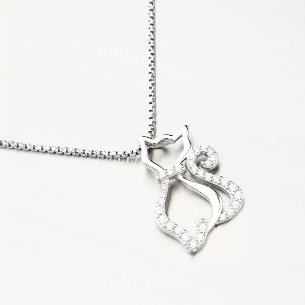 Stříbrný přívěsek kočka PKL-3130