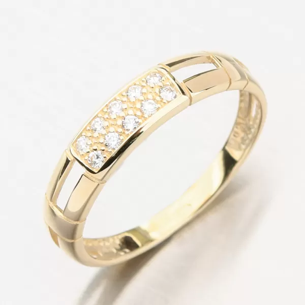 Zlatý prsten se zirkony DZ2033ZL-ZIR