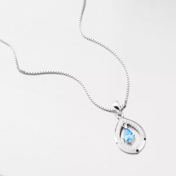 Přívěsek se syntetickým akvamarínem PKL-3146