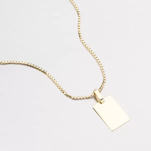 Zlatý přívěsek destička 53P-374-ZL