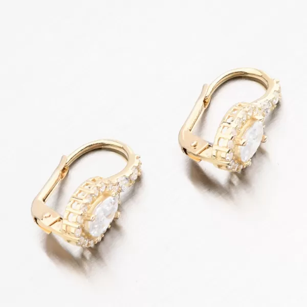 Zlaté náušnice se zirkony 163P-122424-01