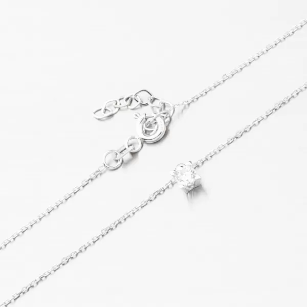 Náhrdelník z bílého zlata 585 se zirkonem GCA15-005