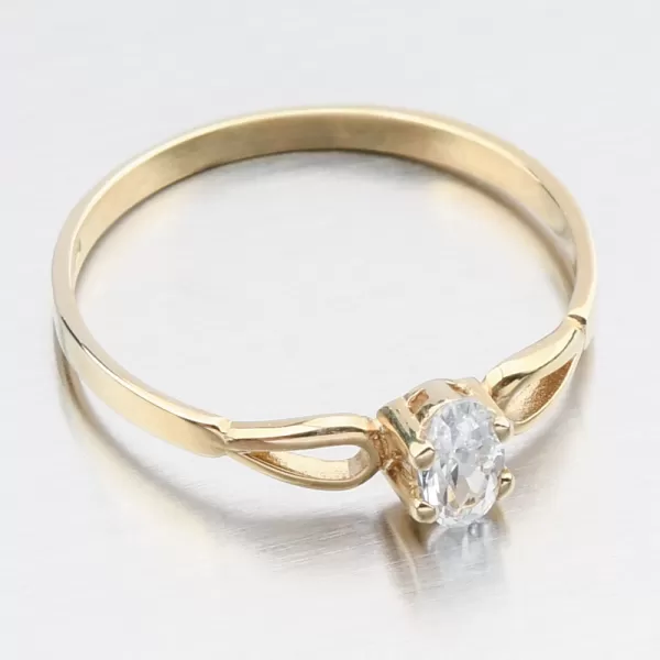 Dámský prsten žluté zlato 585 zirkon 681P-110046-001