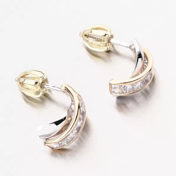 Zlaté náušnice pecky se zirkony 52GZ-5023